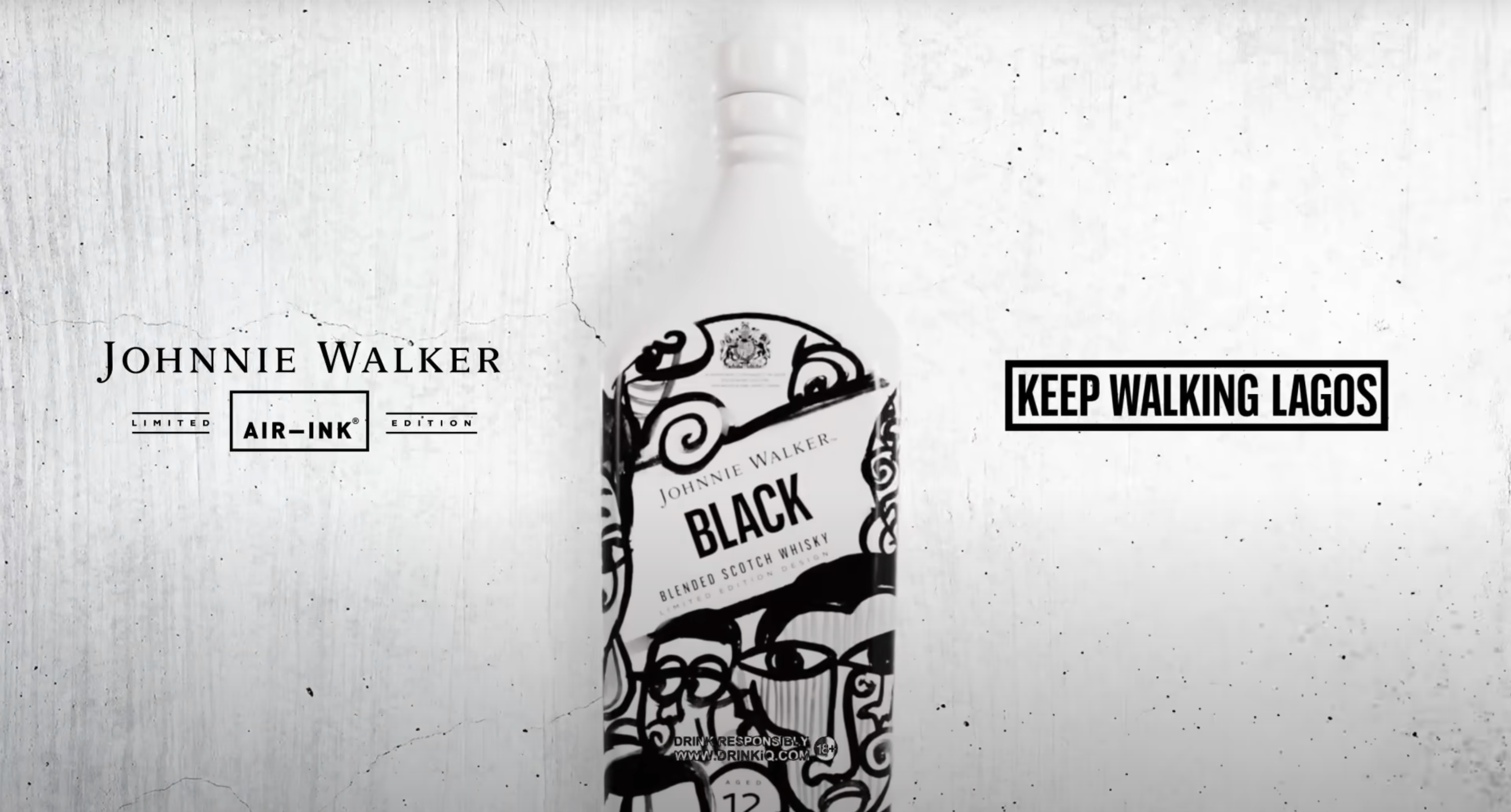 Hero of Johnnie Walker x Air-Ink bottle introduction